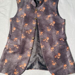 Floral Button-Up Vest